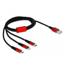 Câble charge USB A Lightning /Micro USB /USB C 1m