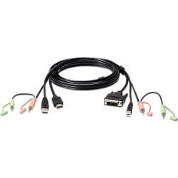USB KVM Cable with Audio 1,8M USB HDMI to DVI-D