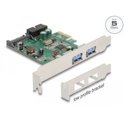 Carte USB 3.0 PCI Express 2 + 1 port HE19 dual pr.