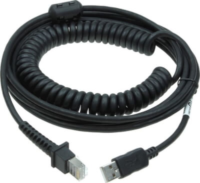 Cordon avec spirale 5m noir USB Datalogic
