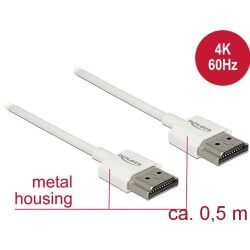 Câble vidéo Premium HDMI High Speed 3D 4K 0,5m