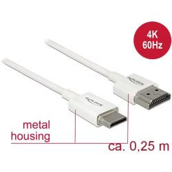 Câble vidéo Premium HDMI - Mini HDMI C 3D 4K 0,25m