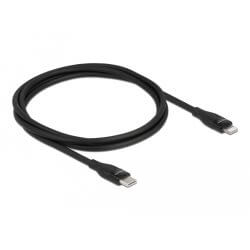 Câble USB C Lightning certifié MFi noir 1m