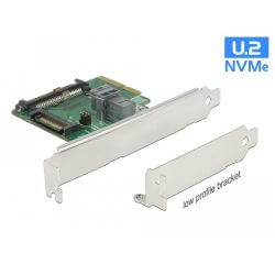 Carte PCIe U.2 NVMe SFF-8643 +SFF-8639 Dual profil