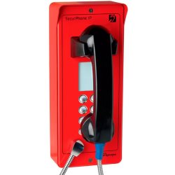 Téléphone d'urgence extérieur avec clavier rouge