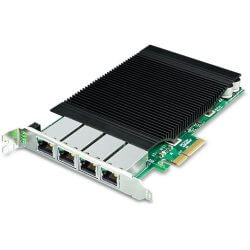 Carte réseau PCIe 4 ports Giga PoE 120W