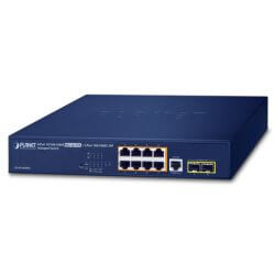 Switch 19" 8 Giga PoE at 120W + 2 SFP manageable