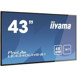 Moniteur 43" AMVA LED 4K UHD HP VGA/DVI/HDMI