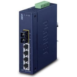 Switch indus IP30 4x 100Mbits 1 SC 15KM -40/+75°