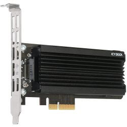 Adapt. M.2 NVMe SSD 4x PCIe dissipateur + équerre