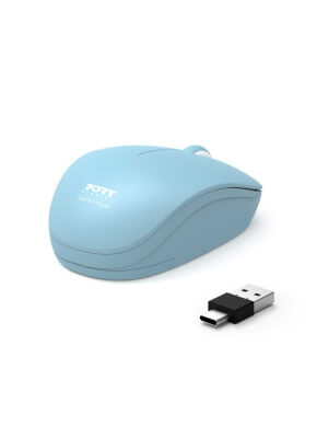 Souris collection Wireless 3 bouttons USB Bleue