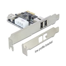 Carte PCI Express Firewire A 2+1 ports Dual Profil