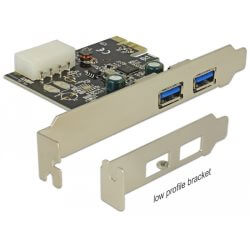 Carte PCI Express 2 ports USB 3.0 A Dual Profile