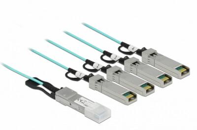 Câble Twinaxe QSFP+ mâle vers 4 x SFP+ mâle 10m