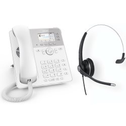 Téléphone SIP D717 blanc + Casque A100M gratuit