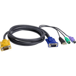 Câble KVM 2L-5302UP - USB/PS2/VGA vers SPHD 2m