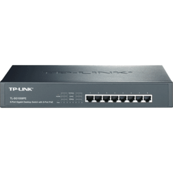 Switch 8 ports Giga PoE 802.3 at High Power 124W