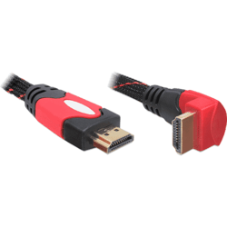 Câble vidéo HDMI High speed coudé bas 1,8m