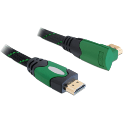 Câble vidéo HDMI High speed coudé gauche 1,8m