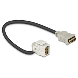 Embase Keystone HDMI F/F 110° avec câble 20cm