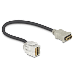 Embase Keystone HDMI F/F 250° avec câble 20cm