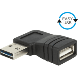 Adaptateur USB 2.0 Easy USB A M /USB A F coudé G/D