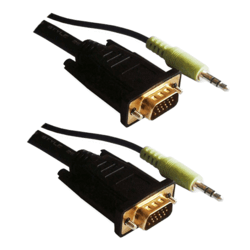 Câble vidéo VGA + Audio Mâle / Mâle 20m