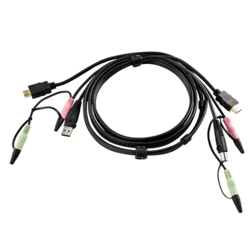 Câble KVM 2L-7D02UH- USB/HDMI/AUDIO 1.8m