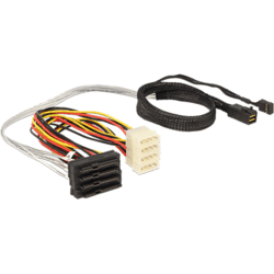 Câble mini SAS SFF-8643 M/ 4x SAS SFF-8482 0,5m