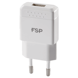 Chargeur secteur USB ultra compact blanc 5V 2,1A