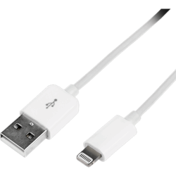 Câble USB 2.0 Iphone Lightning blanc 1m