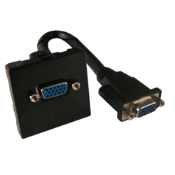Plastron 45x45 VGA + câble de 0,2m noir