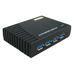 Hub USB 3.0 4 ports entr. type C alim.externe