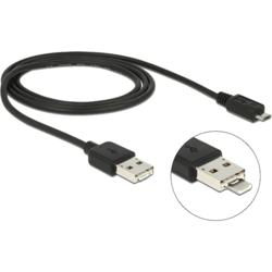Câble USB 2.0 OTG micro B F / combo A & micro B 1m