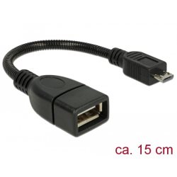 Adaptateur micro USB 2.0 M > USB 2.0 A F 15cm