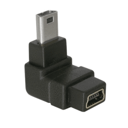 Adaptateur Mini USB 2.0 B M/M coudé