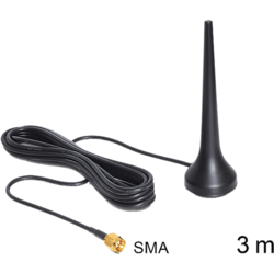Antenne magn. GSM Quadband SMA 2dBi avec câble 3m