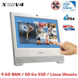 PC All In One tactile blanc 4Go - 60Go SSD - Linux