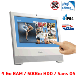 PC All In One tactile blanc 4Go - 500Go sans OS