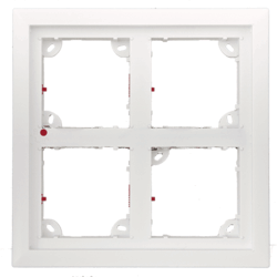 Cadre platine Quad 4 modules pour T24/T25 blanc