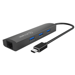 Adapteur ethernet Giga USB 3.0 Type C +Hub 3 ports
