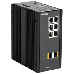 Switch L2 Indus. 6 Ports Giga dont 4 PoE + 2 SFP