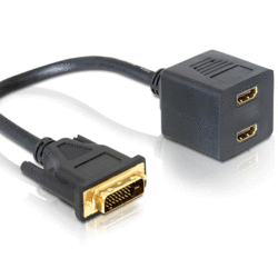 Adaptateur doubleur DVI 25 Mâle / 2 HDMI Femelle