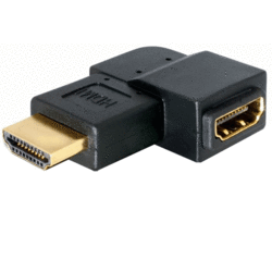 Adaptateur HDMI Mâle / Femelle coudé gauche
