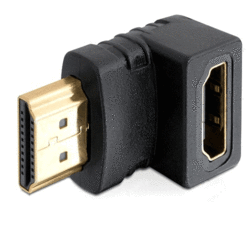Adaptateur HDMI Mâle / Femelle coudé bas