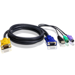 Câble KVM 2L-5303UP - USB/PS2/VGA vers SPHD 3m