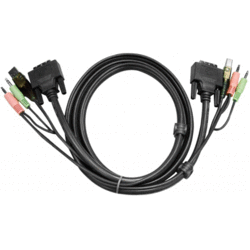 Câble KVM 2L-7D03UI - USB/DVI/AUDIO 3m