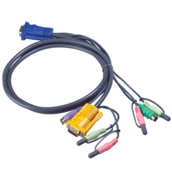 Câble KVM 2L-5302P - VGA/PS2/AUDIO vers SPHD 1.8m