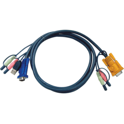 Câble KVM 2L-5305U - VGA/USB/AUDIO vers SPHD 5m