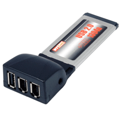CARTE CONTROLEUR USB 2.0 + FIREWIRE Express Card